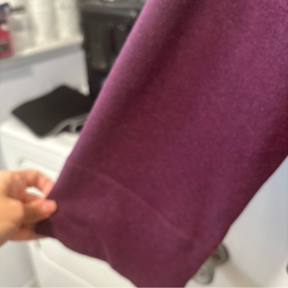 ATHLETA Cozy Karma Funnel Neck Plush Lined Sweatshirt Pullover Burgundy Size M - Picture 5 of 7